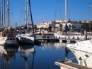 Portugal - Lagos Marina - May 2015: Look across the marina to the old part of the town